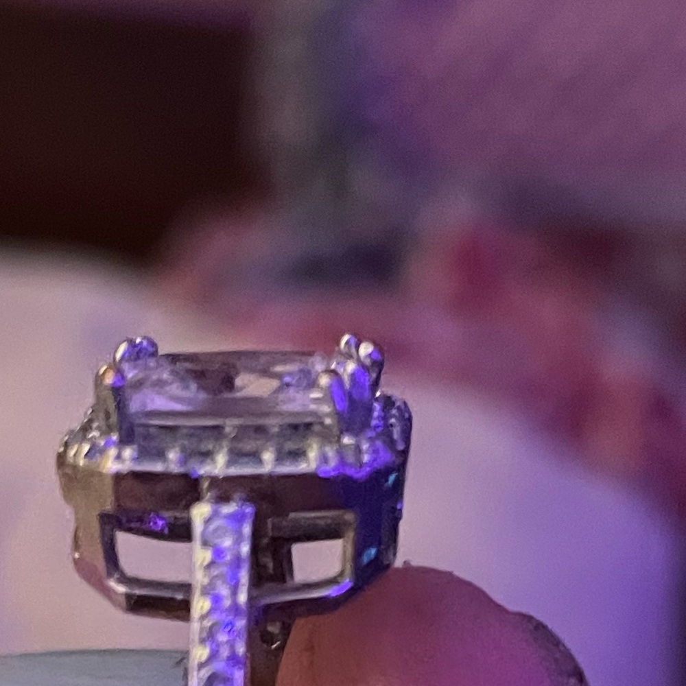 Cubic Zirconia Ring and Stainless Steel Size 8